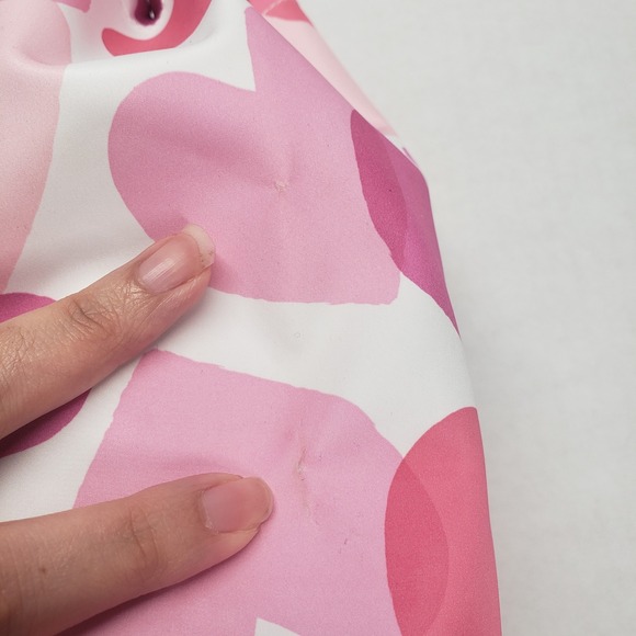 Clinique Makeup Bag Pink White Hearts Cosmetic Pouch Drawstring Travel Case - Picture 10 of 16